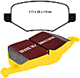 2010 Ford Taurus - Rear Aramid Fiber Brake Pad Set, 3.5L 6Cyl, FMSI Pad No. D1377, Yellowstuff Street and Track