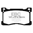 DP41882R Front Yellowstuff Street and Track Aramid Fiber Brake Pad Set