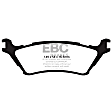2014 Ford F-150 - Rear Aramid Fiber Brake Pad Set, FMSI Pad No. D1602; Vented; 7 Bolt Holes; 348mm Dia.; 80mm Height; 25mm Thick; 90mm Center Hole Dia.; 6 Lug Wheel, Yellowstuff Street and Track