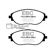 DP42127R Front Yellowstuff Street and Track Aramid Fiber Brake Pad Set