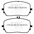 2023 Mercedes Benz GLE53 AMG - Front Aramid Fiber Brake Pad Set, 3.0L 6Cyl, FMSI Pad No. D2237, Yellowstuff Street and Track