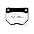 DP4826R Rear Yellowstuff Street and Track Aramid Fiber Brake Pad Set