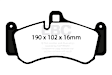 2010 Porsche 911 - Front Aramid Fiber Brake Pad Set, 3.8L 6Cyl, FMSI Pad No. D991, 350mm Dia., 69.4mm Height, 33.8mm Thick, 98.1mm Center Hole Dia., Cast Iron Rotor Only, Bluestuff NDX Aramid Fiber Full Race
