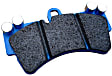 2008 Subaru Outback - Rear Aramid Fiber Brake Pad Set, FMSI Pad No. D1114; Solid; 5 Bolt Holes; 274mm Dia.; 63.5mm Height; 10mm Thick; 58mm Center Hole Dia., Bluestuff NDX Aramid Fiber Full Race