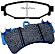 2008 Subaru Outback - Rear Aramid Fiber Brake Pad Set, FMSI Pad No. D1114; Solid; 5 Bolt Holes; 274mm Dia.; 63.5mm Height; 10mm Thick; 58mm Center Hole Dia., Bluestuff NDX Aramid Fiber Full Race