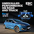 2008 Subaru Outback - Rear Aramid Fiber Brake Pad Set, FMSI Pad No. D1114; Solid; 5 Bolt Holes; 274mm Dia.; 63.5mm Height; 10mm Thick; 58mm Center Hole Dia., Bluestuff NDX Aramid Fiber Full Race