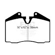 DP5612NDX Bluestuff NDX Aramid Fiber Full Race Aramid Fiber Brake Pad Set