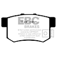 1996 Acura RL - Rear Aramid Fiber Brake Pad Set, FMSI Pad No. D536; Solid; 5 Bolt Holes; 282mm Dia.; 59mm Height; 9mm Thick; 64.2mm Center Hole Dia., Bluestuff NDX Aramid Fiber Full Race
