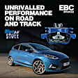 1996 Acura RL - Rear Aramid Fiber Brake Pad Set, FMSI Pad No. D536; Solid; 5 Bolt Holes; 282mm Dia.; 59mm Height; 9mm Thick; 64.2mm Center Hole Dia., Bluestuff NDX Aramid Fiber Full Race