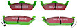 DP61697 Rear Greenstuff Elite 6000 Aramid Fiber Truck and SUV Aramid Fiber Brake Pad Set