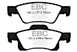 2011 Dodge Durango - Rear Aramid Fiber Brake Pad Set, 5.7L 8Cyl, FMSI Pad No. D1498, Greenstuff Elite 6000 Aramid Fiber Truck and SUV