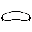 ED93016 Rear Extra Duty ED Truck/SUV Aramid Fiber Ceramic Brake Pad Set