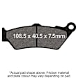 2015 BMW K1600GTL Exclusive - Direct Fit Brake Pad Set