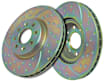 GD095 Front Brake Disc, Dimpled and Slotted, 4 Lugs, 239.01 mm,, GD Sport Slotted And Dimpled