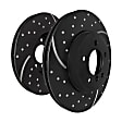 GD1500 Front Brake Disc, Dimpled and Slotted, 5 Lugs, 299.97 mm,, GD Sport Slotted And Dimpled