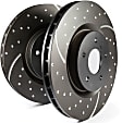 GD1861 Rear Brake Disc, Dimpled and Slotted, 5 Lugs, 2.0L, 4Cyl, GD Sport Slotted And Dimpled