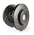 2020 Audi S4 - Front Brake Disc, Silver Grey Geomet, Dimpled and Slotted, 5 Lugs, For FMSI Pad No. D1894; Vented; 5 Bolt Holes; 349mm Dia.; 57.2mm Height; 34mm Thick; 68mm Center Hole Dia., GD Sport Slotted And Dimpled