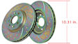 GD387 Front Brake Disc, Dimpled and Slotted, 4 Lugs, 261.87 mm,, GD Sport Slotted And Dimpled