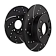 GD411 Rear Brake Disc, Silver Grey Geomet, Dimpled and Slotted, 4 Lugs, 239.01 mm, GD Sport Slotted And Dimpled