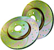 GD609 Front Brake Disc, Dimpled and Slotted, 5 Lugs, 279.91 mm,, GD Sport Slotted And Dimpled