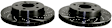 GD7055 Front Brake Disc, Silver Grey Geomet, Dimpled and Slotted, 5 Lugs, 305.05 mm, GD Sport Slotted And Dimpled