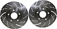 GD7269 Front Brake Disc, Dimpled and Slotted, 5 Lugs, 276.1 mm,, GD Sport Slotted And Dimpled