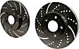 GD7269 Front Brake Disc, Dimpled and Slotted, 5 Lugs, 276.1 mm,, GD Sport Slotted And Dimpled
