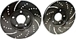 GD7269 Front Brake Disc, Dimpled and Slotted, 5 Lugs, 276.1 mm,, GD Sport Slotted And Dimpled