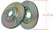 GD7290 Front Brake Disc, Dimpled and Slotted, 5 Lugs, 293.88 mm,, GD Sport Slotted And Dimpled