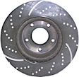 GD7299 Front Brake Disc, Dimpled and Slotted, 5 Lugs, 319.53 mm,, GD Sport Slotted And Dimpled