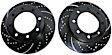 GD7321 Front Brake Disc, Dimpled and Slotted, 8 Lugs, 346.96 mm,, GD Sport Slotted And Dimpled
