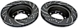 GD7321 Front Brake Disc, Dimpled and Slotted, 8 Lugs, 346.96 mm,, GD Sport Slotted And Dimpled