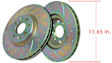 GD7387 Front Brake Disc, Dimpled and Slotted, 5 Lugs, 295.91 mm,, GD Sport Slotted And Dimpled