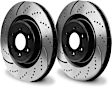 GD7511 Front Brake Disc, Dimpled and Slotted, 6 Lugs, 297.18 mm,, GD Sport Slotted And Dimpled