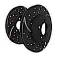 GD7718 Front, Driver or Passenger Side Brake Disc, Dimpled and Slotted, 5 Lugs,, GD Sport Slotted And Dimpled