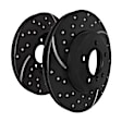 GD7737 Front Brake Disc, Dimpled and Slotted, 5 Lugs,, GD Sport Slotted And Dimpled