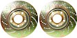 GD774 Front Brake Disc, Dimpled and Slotted, 5 Lugs, 279.91 mm,, GD Sport Slotted And Dimpled