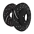 GD7795 Front, Driver or Passenger Side Brake Disc, Dimpled and Slotted, 5 Lugs, 3.3L, 6Cyl, GD Sport Slotted And Dimpled