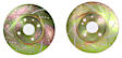 GD799 Front Brake Disc, Dimpled and Slotted, 4 Lugs, 254.76 mm,, GD Sport Slotted And Dimpled