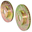 GD799 Front Brake Disc, Dimpled and Slotted, 4 Lugs, 254.76 mm,, GD Sport Slotted And Dimpled