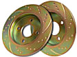 GD853 Rear Brake Disc, Dimpled and Slotted, 5 Lugs, 286 mm,, GD Sport Slotted And Dimpled