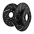 GD853 Rear Brake Disc, Dimpled and Slotted, 5 Lugs, 286 mm,, GD Sport Slotted And Dimpled