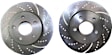 GD906 Front Brake Disc, Silver Grey Geomet, Dimpled and Slotted, 5 Lugs, 279.91 mm, GD Sport Slotted And Dimpled