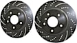 GD957 Rear Brake Disc, Dimpled and Slotted, 5 Lugs, 304.55 mm,, GD Sport Slotted And Dimpled