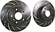 GD957 Rear Brake Disc, Dimpled and Slotted, 5 Lugs, 304.55 mm,, GD Sport Slotted And Dimpled