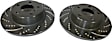 GD957 Rear Brake Disc, Dimpled and Slotted, 5 Lugs, 304.55 mm,, GD Sport Slotted And Dimpled