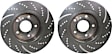 GD957 Rear Brake Disc, Dimpled and Slotted, 5 Lugs, 304.55 mm,, GD Sport Slotted And Dimpled