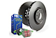 S11KR1112 Rear Brake Disc and Pad Kit, Silver Grey Geomet, Plain Surface, 5 Lugs, Aramid Fiber, S11 Greenstuff 2000 Pad and RK Premium Rotors