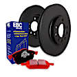 1968 Ford Torino - Front Brake Disc and Pad Kit, Plain Surface, 5 Lugs, Aramid Fiber Ceramic, FMSI Pad No. D034; Vented; 5 Bolt Holes; 287mm Dia.; 108mm Height; 24mm Thick; 61.7mm Center Hole Dia., S12 Redstuff Ceramic Pad and RK Premium Rotors