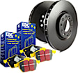 S13KF1257 Front Brake Disc and Pad Kit, Plain Surface 8 Lugs Aramid Fiber RWD S13 Yellowstuff Sport Pad and RK Premium Rotors